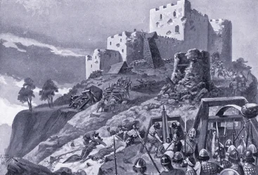 Attacco dei gallesi al castello di Montgomery AD1095, anni 